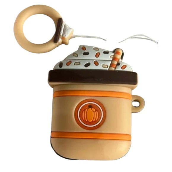 dELiA*s - NEW Pumpkin Spice Latte AirPods Case Cover For Genetations 1 & 2 - Picture 2 of 4